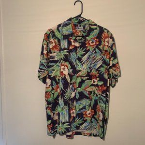 Vintage Untied Tropical Island Hawaiian Mens L EUC